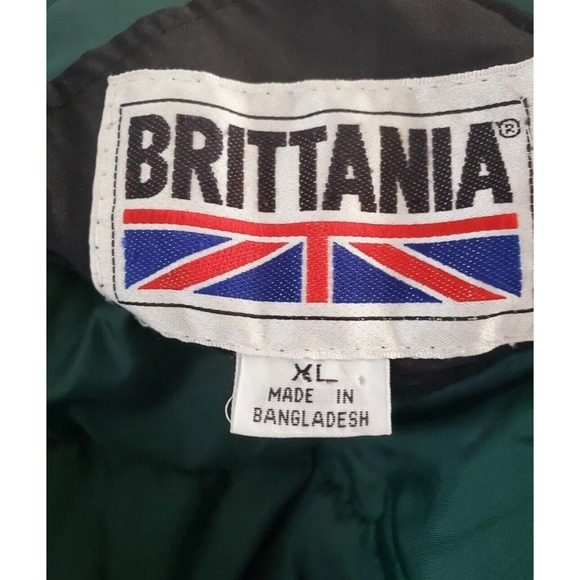 VTG Brittania Womens XL Ski Puffer Jacket 80’s 90's Black Colorblock Snowboard - Picture 6 of 7